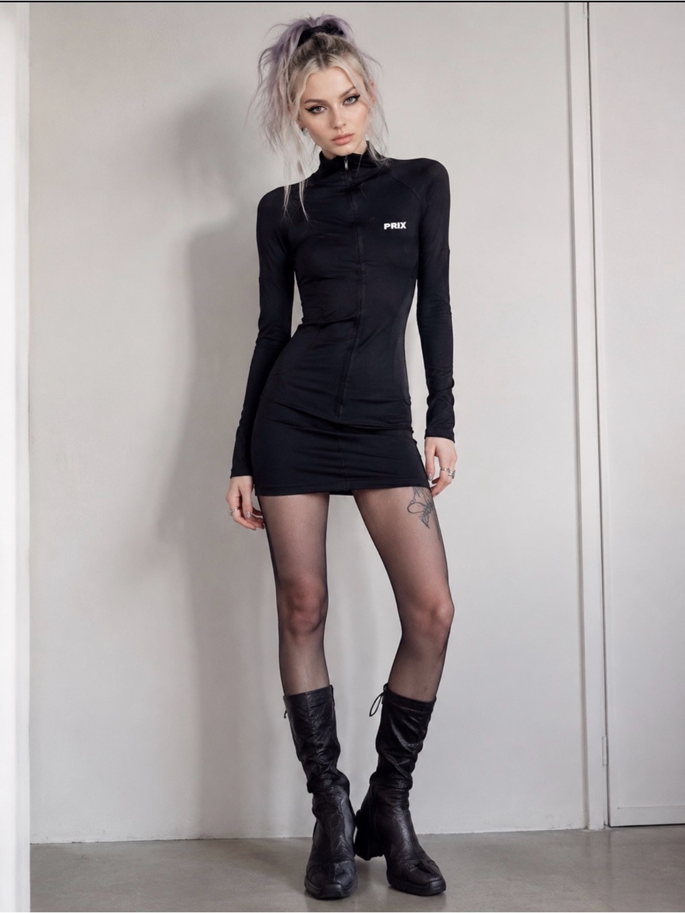Prix Black KNIGHT Mini Dress Size XL | As Worn Grimes |